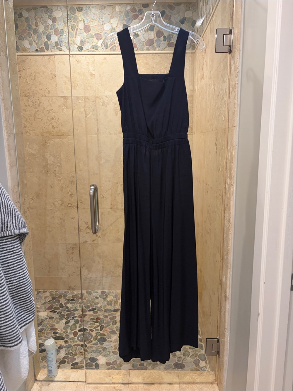 Women's Navy Wide-Leg Jumpsuit